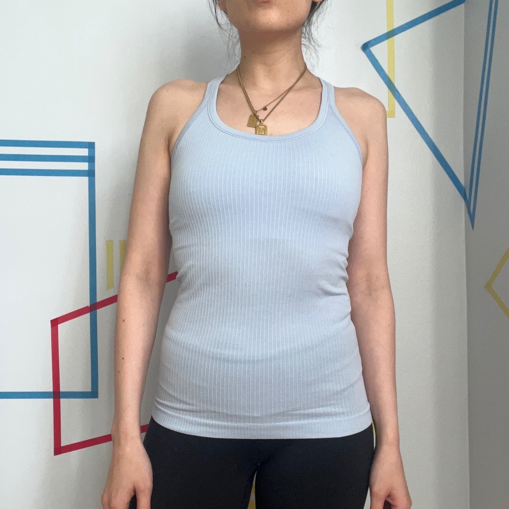 Lululemon Ebb to Street Tank Light Blue